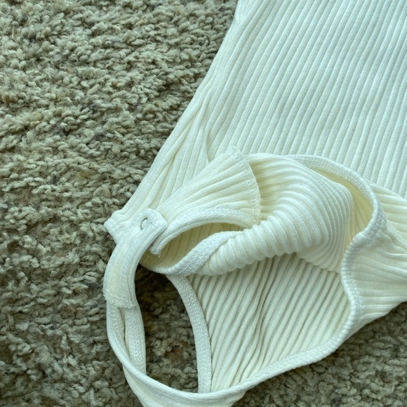 Citizens of Humanity Women's Harper Bodysuit White Size XS One Piece Ribbed - Picture 6 of 9